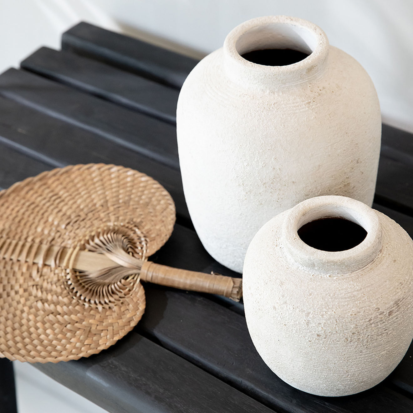 Bazar Bizar Eventail en Bambou naturel - 23x29 cm