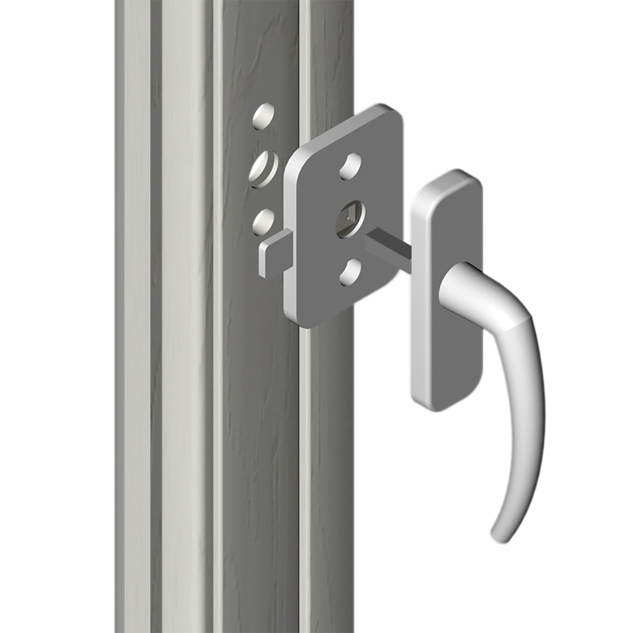 WinLock Kindersicherung Universal Türgriff Schloss Klinken Sicherung für Fenster / Balkontür (R70010) - Weiss
