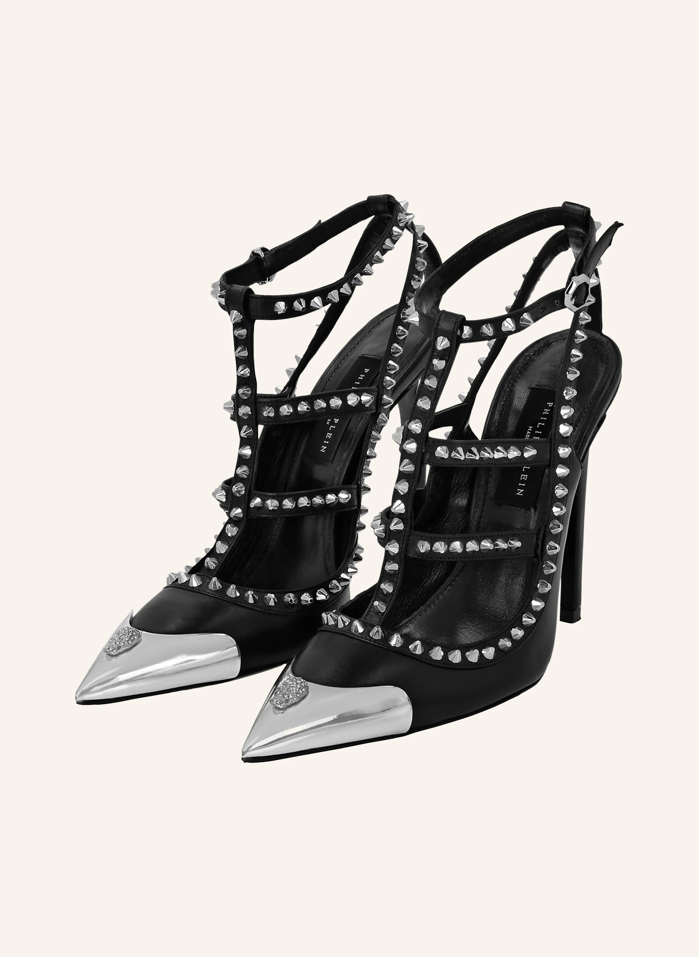 PHILIPP PLEIN Sandaletten mit Nietenverzierung SKULL