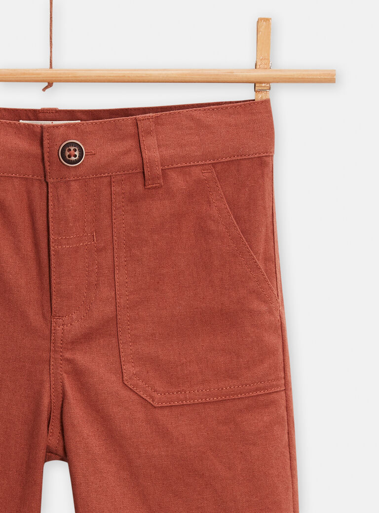Bermuda marron à grandes poches pour garçon