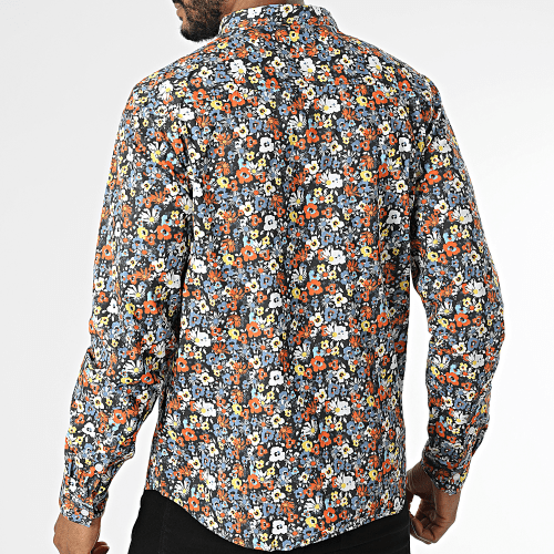 Chemise Manches Longues Cousco Noir Floral