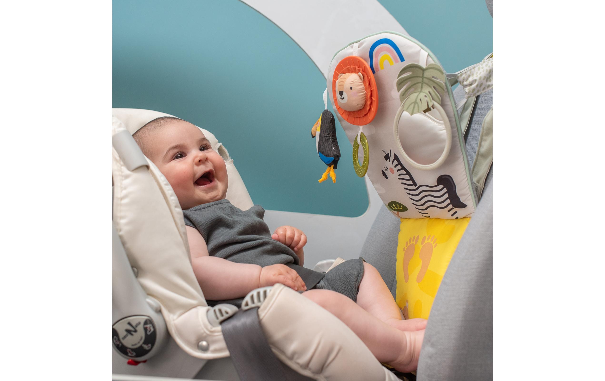 Autospielzeug Savannah 0M+Farbenfrohes Reisespielzeug für rückwärtsgerichtete Babys