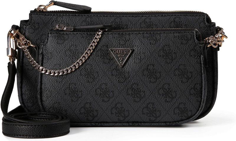 GUESS - Noelle II Double Pouch - Schoudertas - Donkergrijs