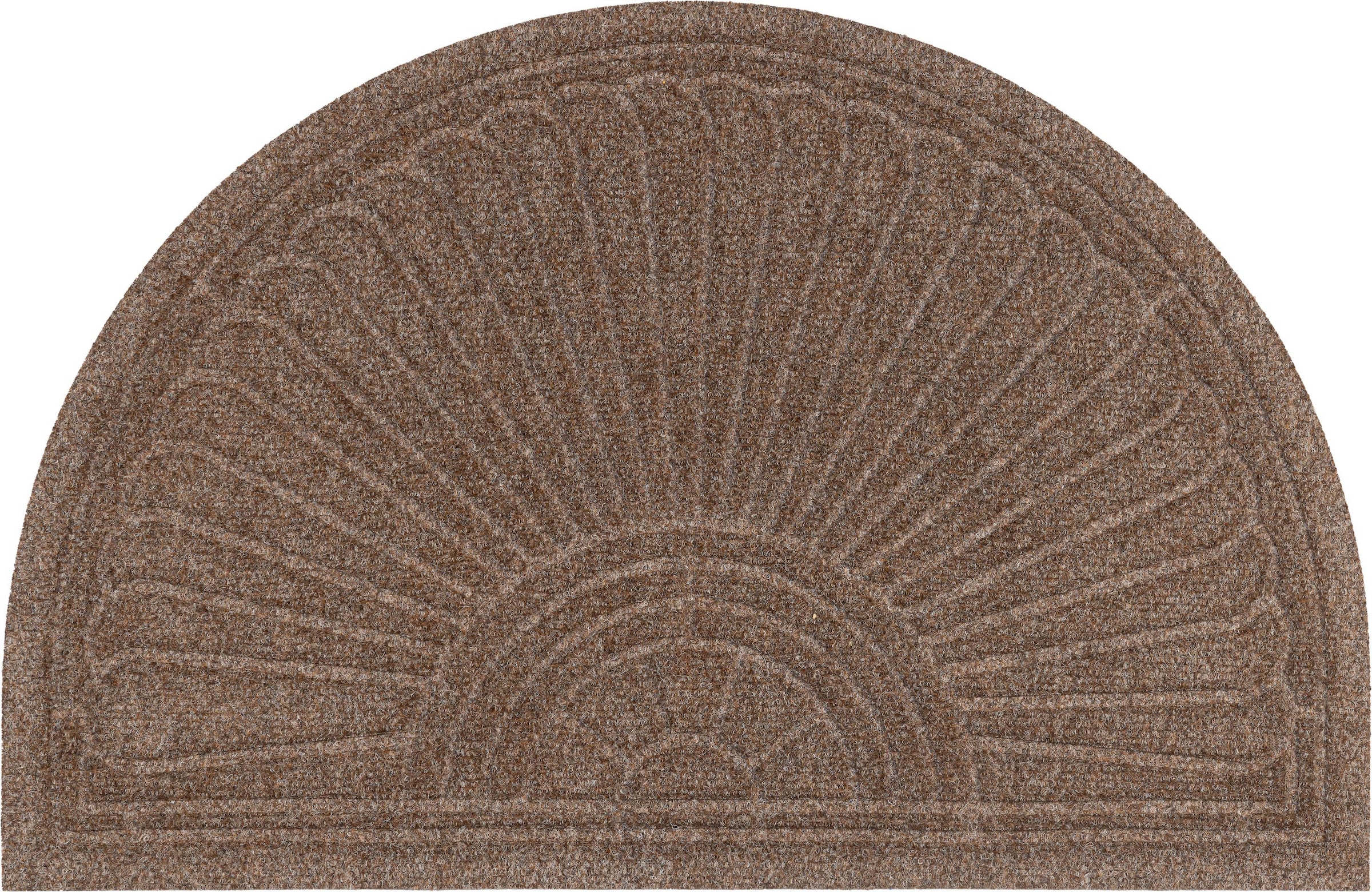 wash+dry by Kleen-Tex Fussmatte »DUNE Halfmoon taupe« rechteckig 8 mm Höhe Schmutzfangmatte, rutschhemmend, In- und Outdoor geeignet, waschbar