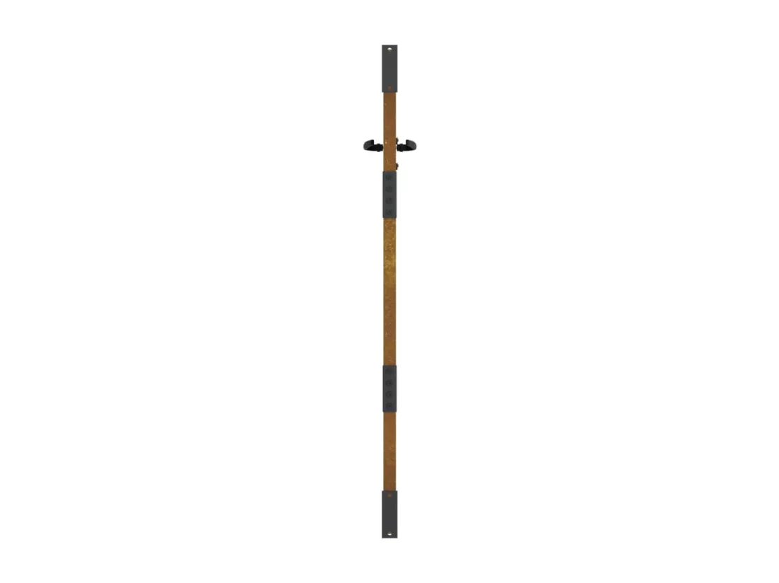 Portail de jardin 85x150 cm acier corten design de bambou