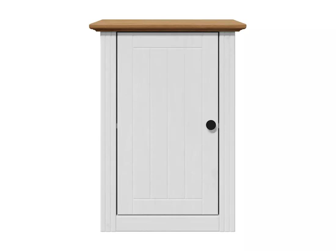 Armoire murale de salle de bain BODO blanc et marron 44x30x60cm