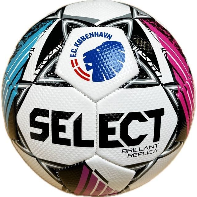 Select Ballon Brillant Replica v24 3F Superliga FC Copenhague - Blanc/Noir/Rose/Bleu