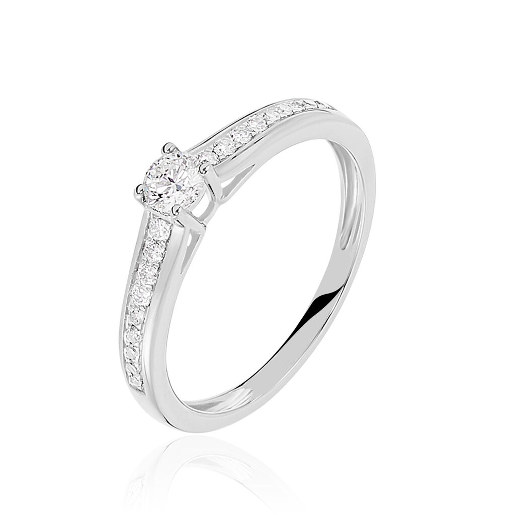Bague Solitaire Aramis Or Blanc Diamant