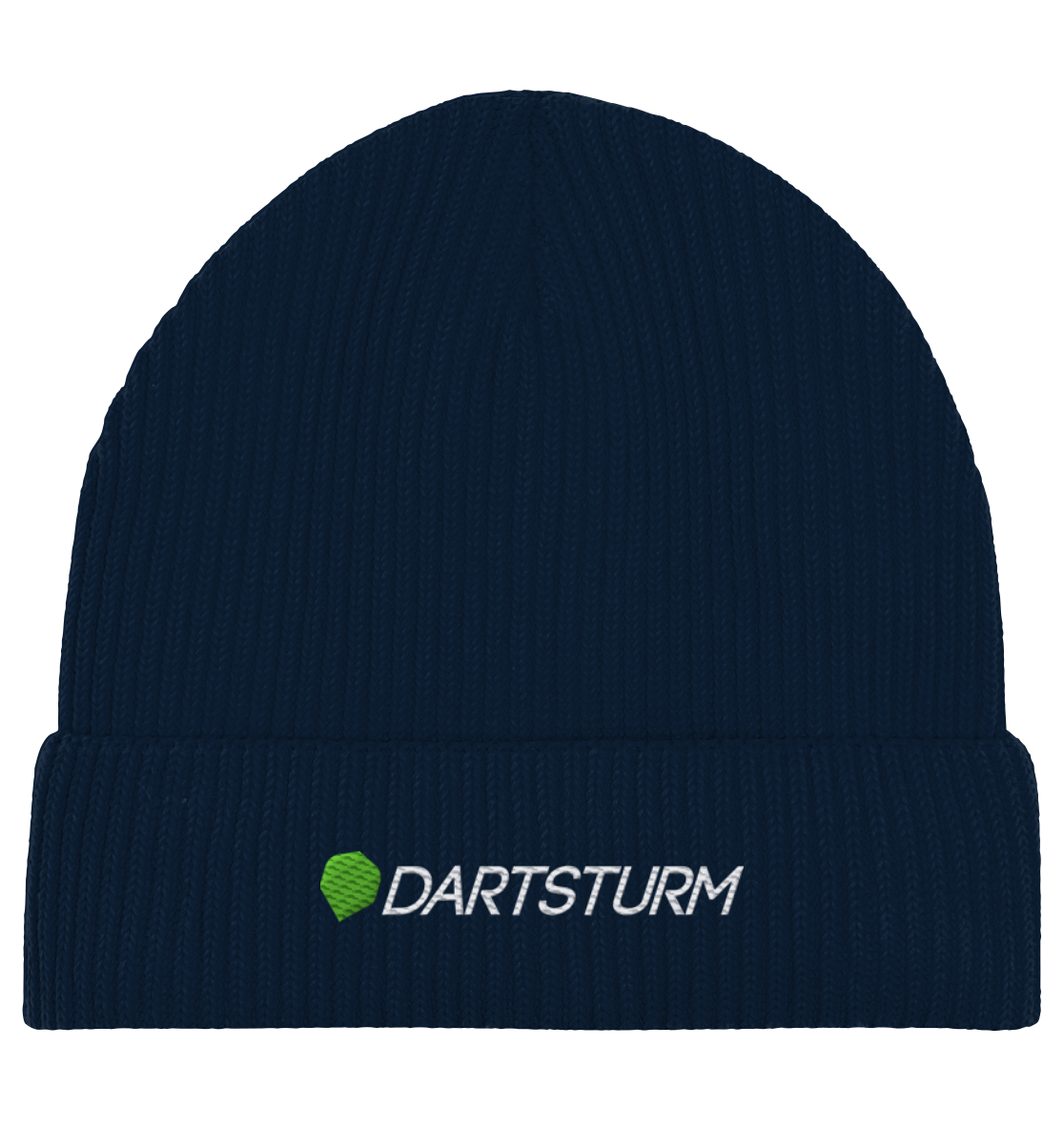 DartSturm - Logo Weiß Fisherman Beanie