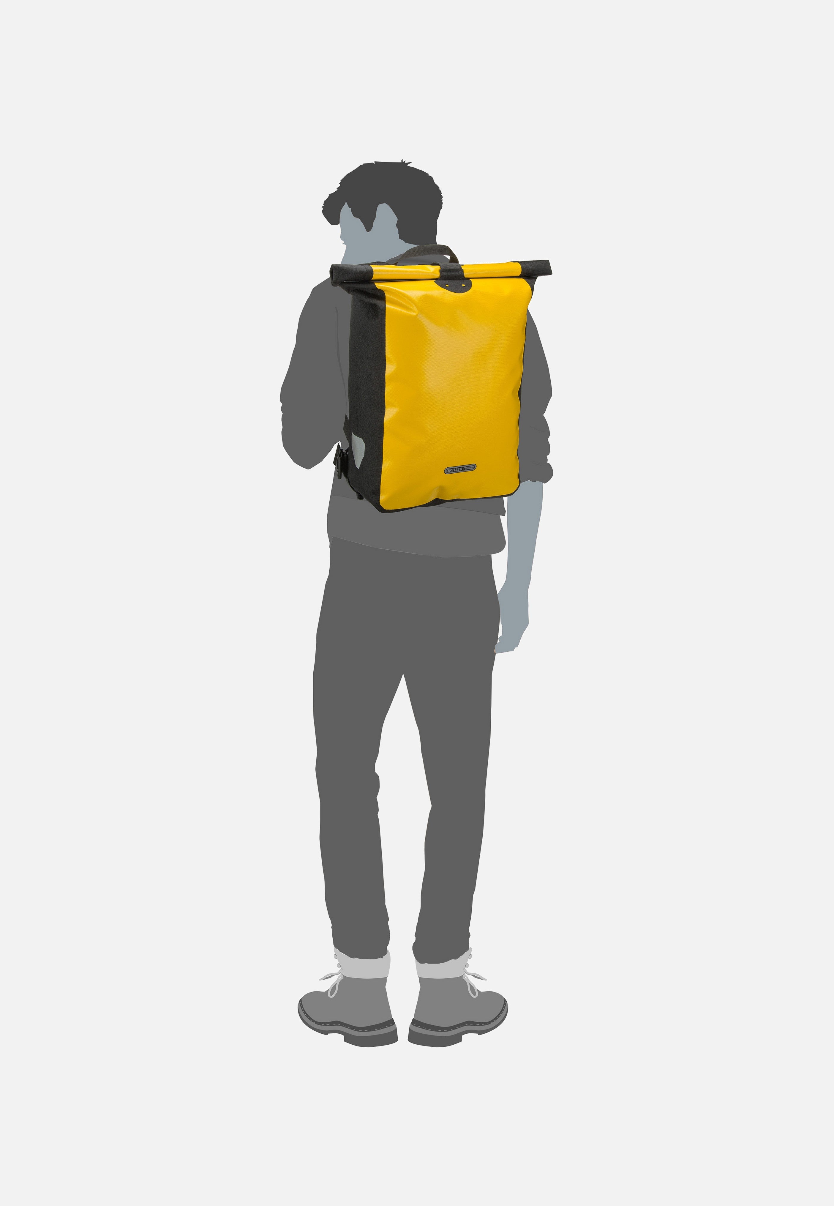 Messenger-Bag Sonnengelb Schwarz - Rolltop Rucksack