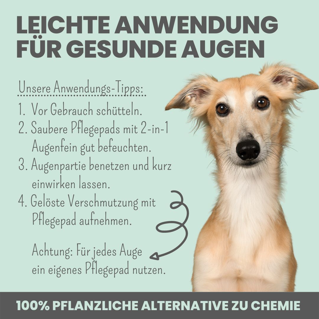 noms+ 2-in-1 Augenfein Reinigung & Pflege mit kolloiadlem Silber für Hunde & Katzen