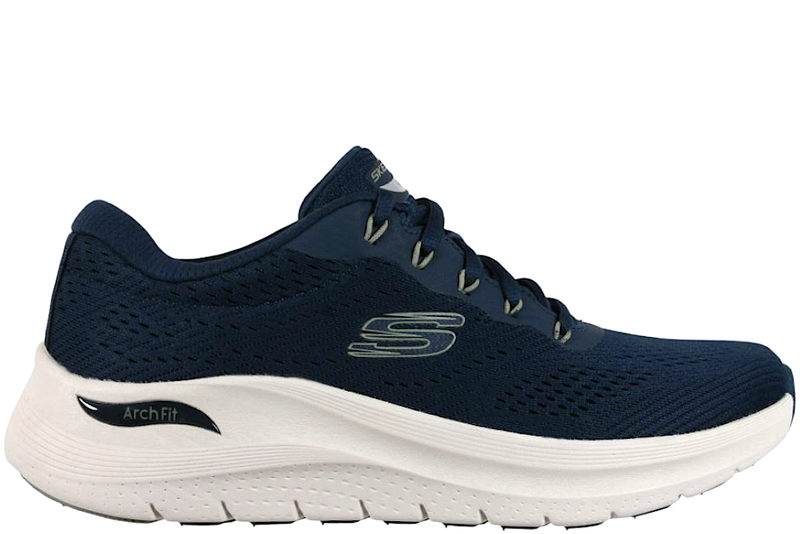 SKECHERS ARCH FIT 2.0 SNEAKERS I BLÅ TEKSTIL