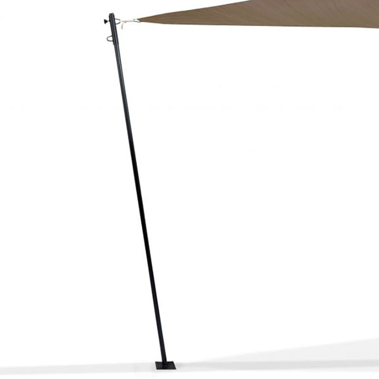 Pratik Garden 2 Poteaux ajustables pour voile d'ombrage noirs - 23 x3.5 cm