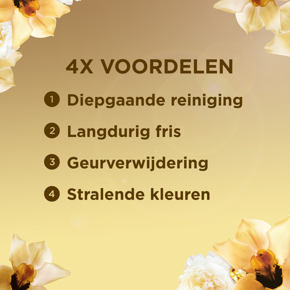 4x Lenor Vloeibaar Wasmiddel Gouden Orchidee 20 Wasbeurten900 ml