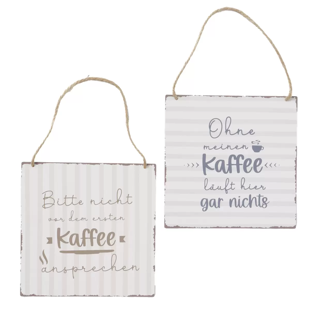 Dekoschild Kaffee beige,grau,weiss