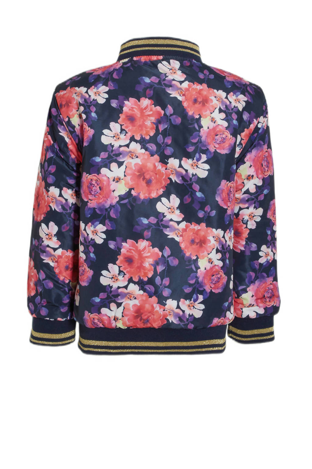 Orange Stars reversible bomberjack zomer Marcella jacket reversible met all over print donkerblauw
