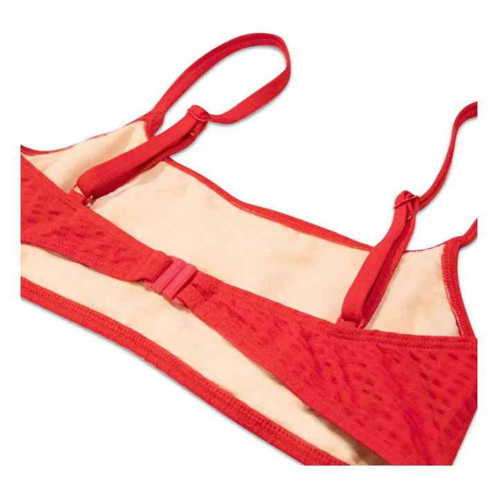 Miska Paris Haut de Maillot de Bain Bralette Gaufré | Rouge