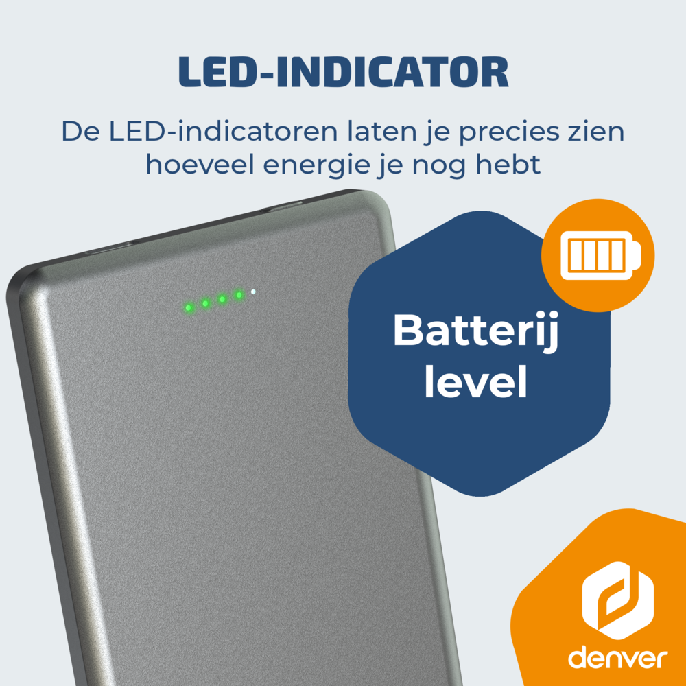 Denver PQCW5010 Powerbank - 5000mAh