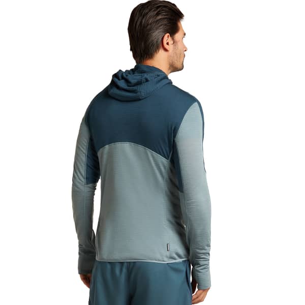 Veste polaire randonnée ICEBREAKER M MERINO 200 REALFLEECE DESCENDER LS ZIP H ABYSS/BLUE ASH/CB