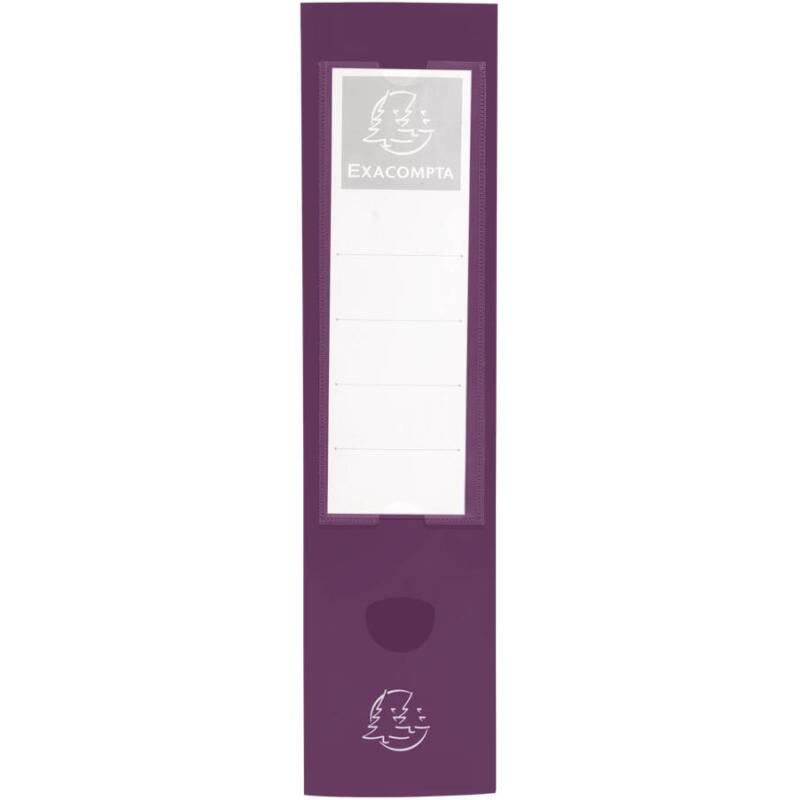 Boite de classement à pression dos 80mm PP recyclé Titane - Couleurs assorties