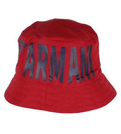 Emporio Armani B?llehat - Vendbar - R?d/Navy m. Print