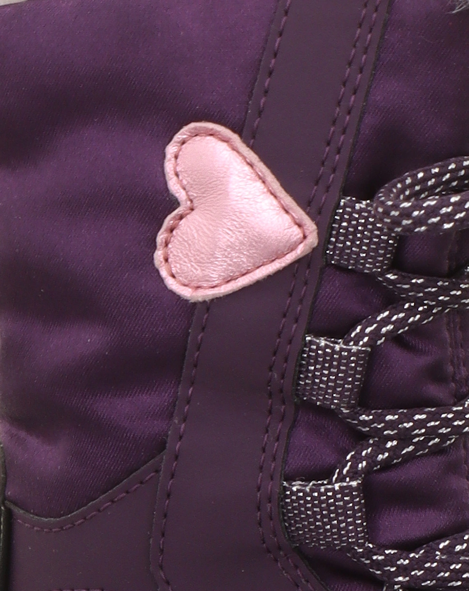 Winter-Stiefel CRYSTAL HEART gefüttert in lila/rosa