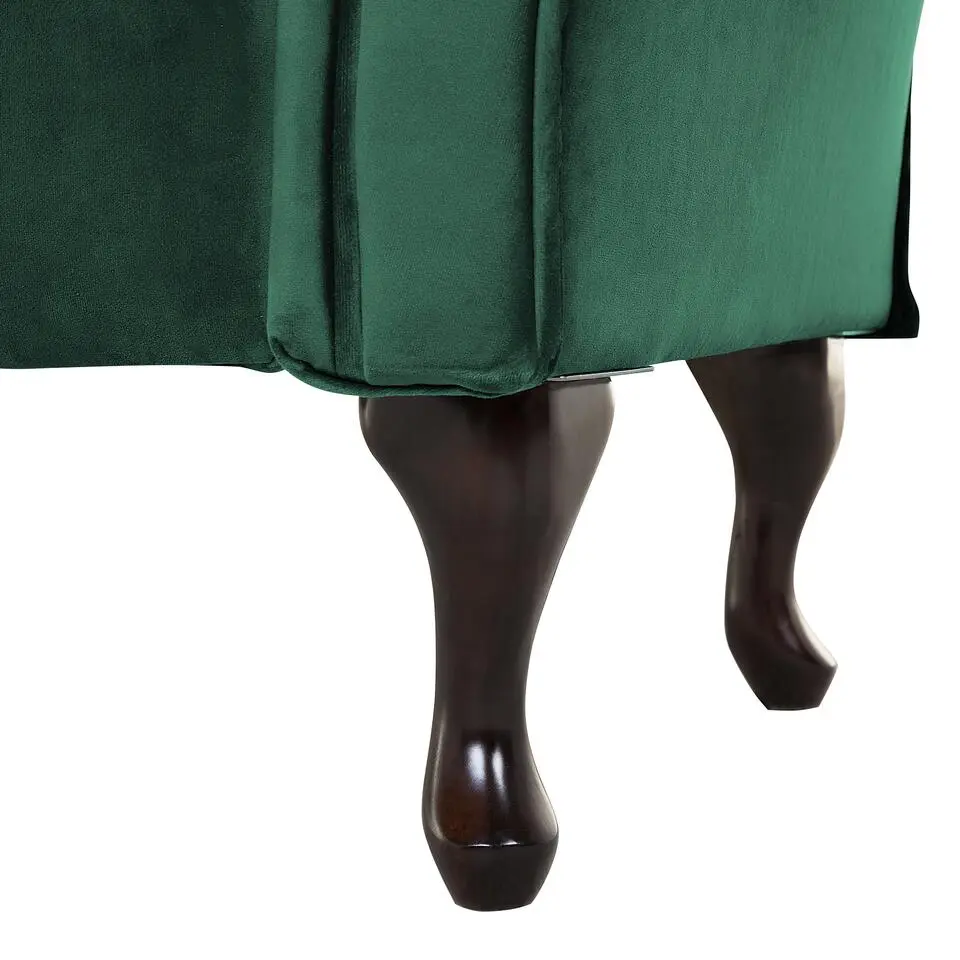 LATTES - Chaise longue - Groen - Linkerzijde - Fluweel
