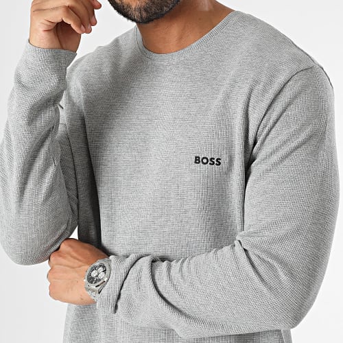 Tee Shirt Manches Longues Waffle 50479387 Gris Chiné