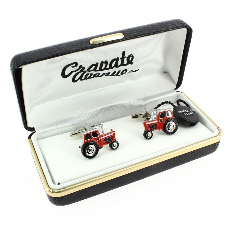 Boutons de manchette, Tracteur rouge