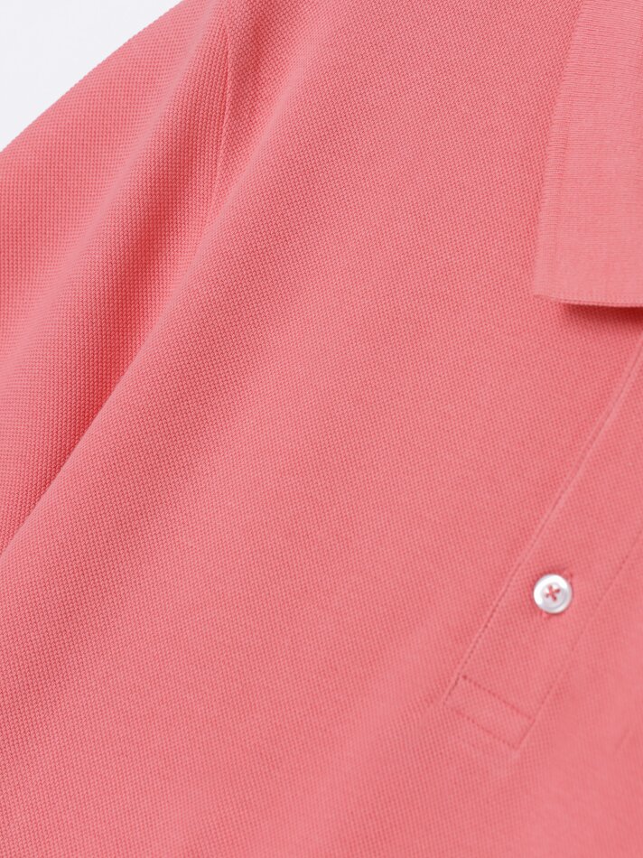 Camisa polo básica - Coral forte