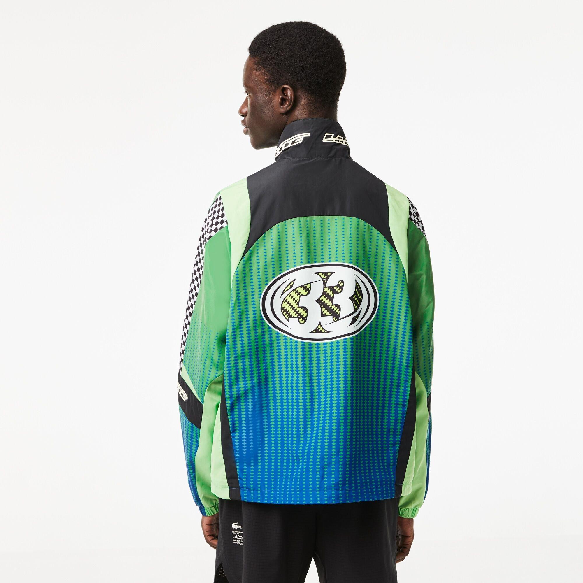 Lacoste Ombre Checkerboard Print Track Jacket