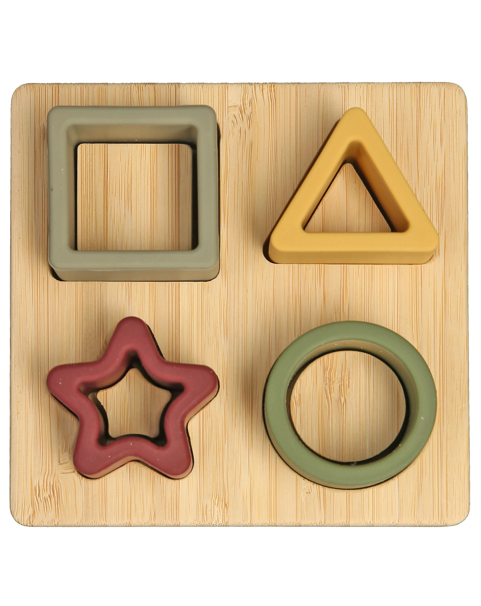 Silikon-Steckpuzzle FORMEN 5-teilig in bunt