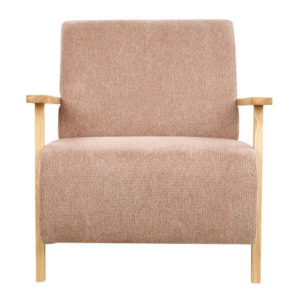 LESJA - Fauteuil - Roze - Stof