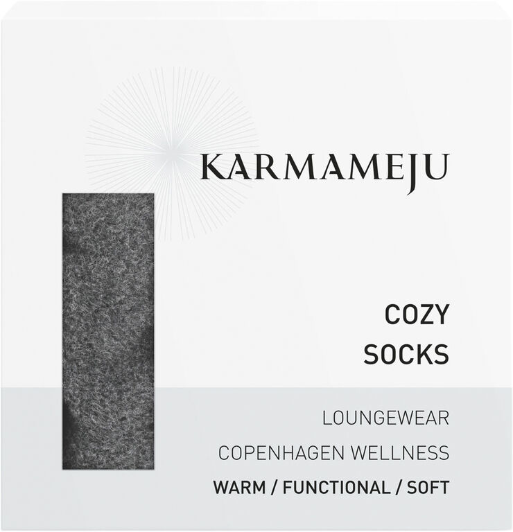 Karmameju Skincare COZY fleece sokker, Koksgrå Koks grå