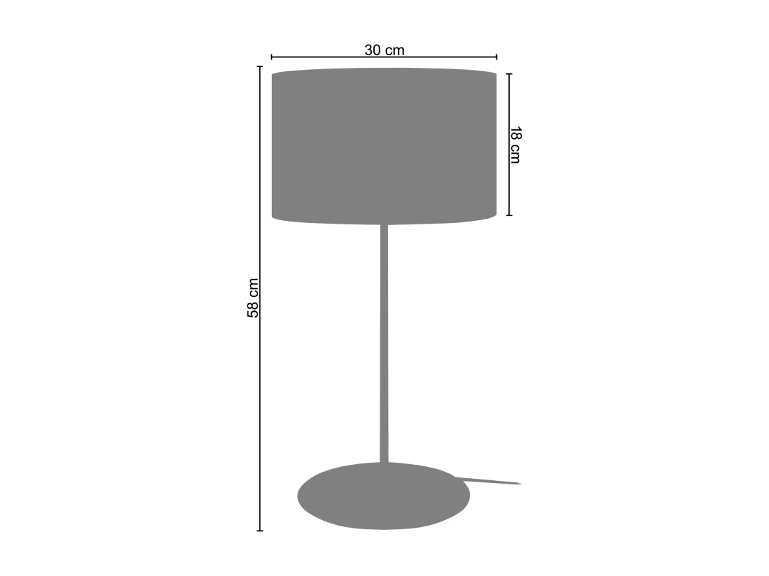 Lampe a poser droit métal vert 58 cm.