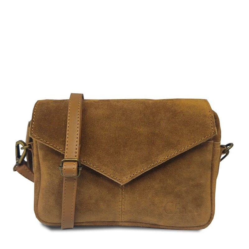 Chabo Rio Romy Crossbody Bag Suede Light Cognac