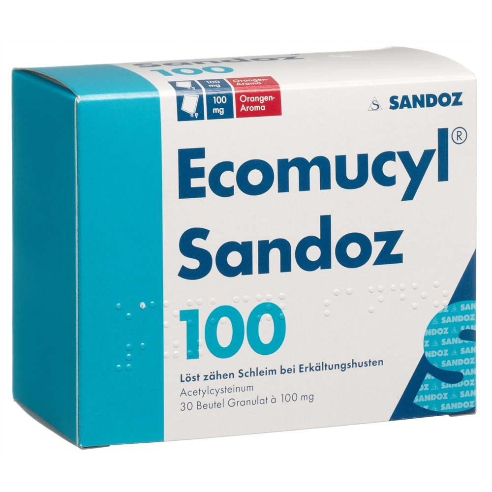 ECOMUCYL Sandoz Gran 100 mg Btl 30 Stk