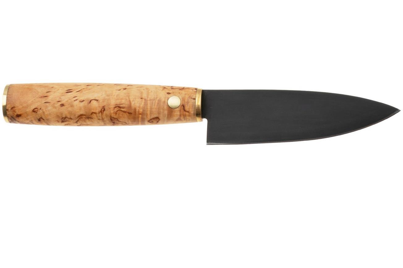 Roselli Allround Knife R750 Carbon Steel, Curly Birch, universeelmes, 12 cm