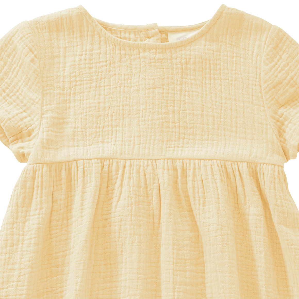 Topolino Pure Collection Mädchen Musselin-Kleid mit Teilungsnaht hellgelb