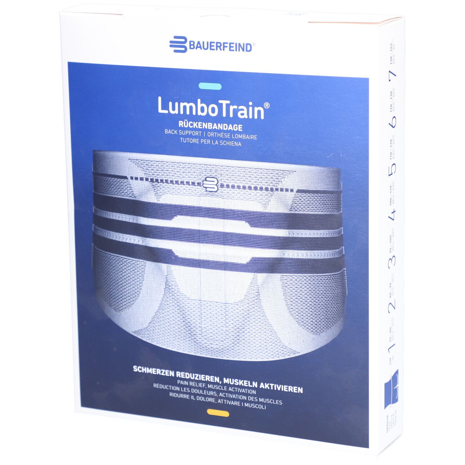 LUMBOTRAIN Aktivbandage Größe 5 Titanium