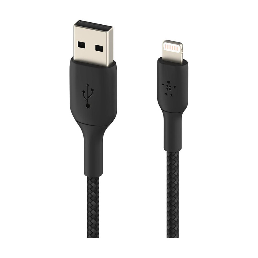 Belkin Câble USB-A vers Lightning MFI renforcé (noir) - 3 m