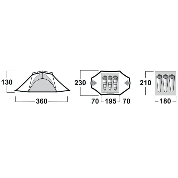 Tente bivouac HUSKY BROFUR 3 GREEN
