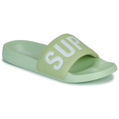 Superdry - Sandales De Piscine Véganes Core - Vert / Blanc