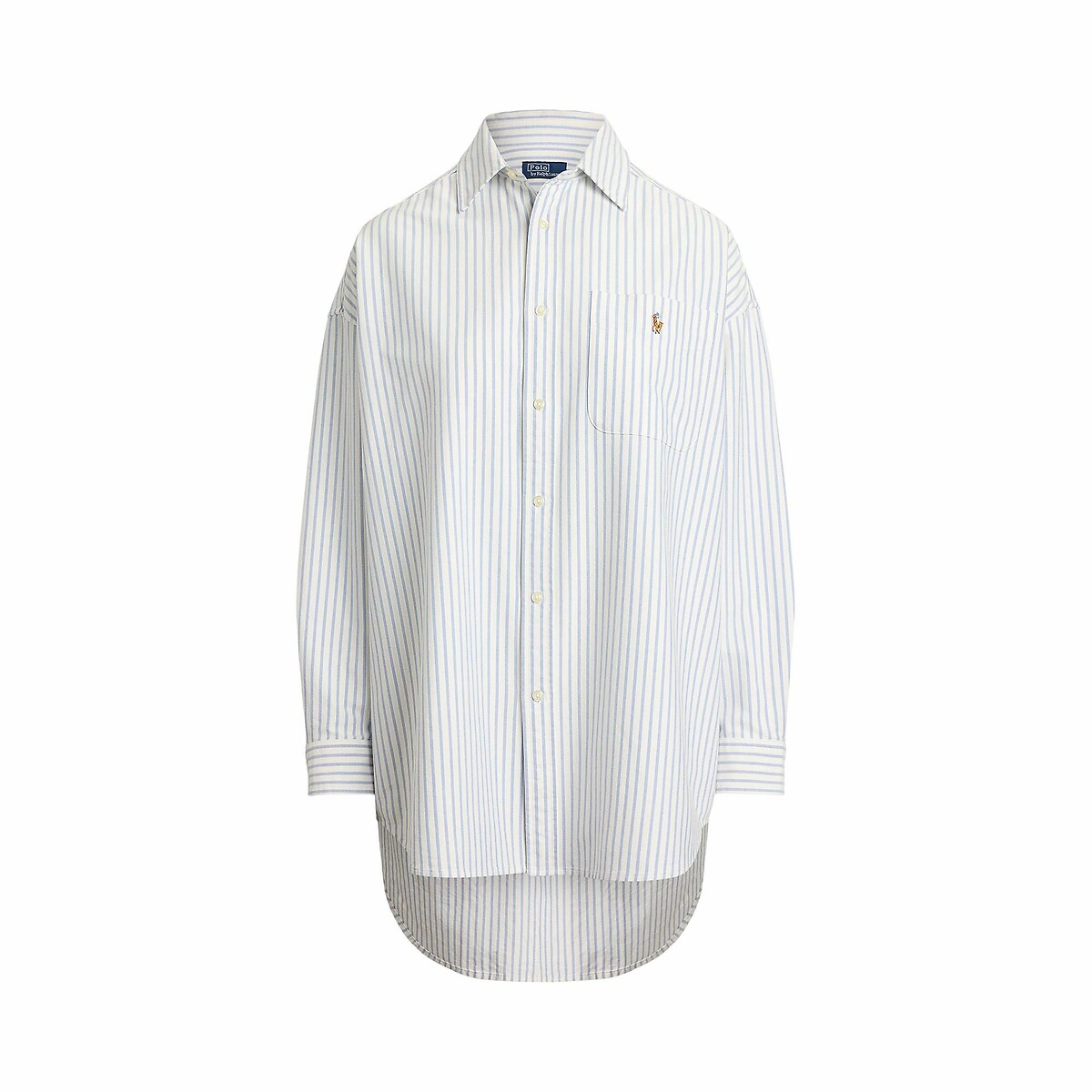 POLO RALPH LAUREN<br>Camisa Oxford com listras largas