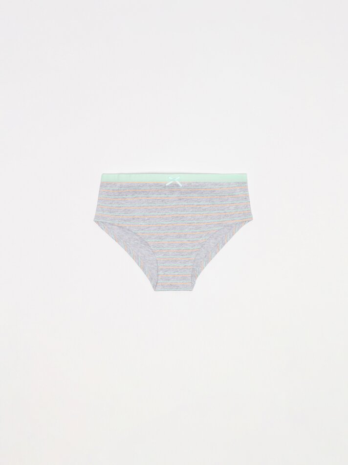Pacote com 5 calcinhas hipster estampadas - Cores variadas