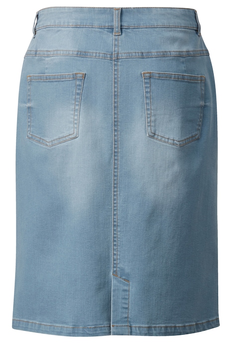 Jeansrock, Straight Fit, 5-Pocket, Gehschlitz