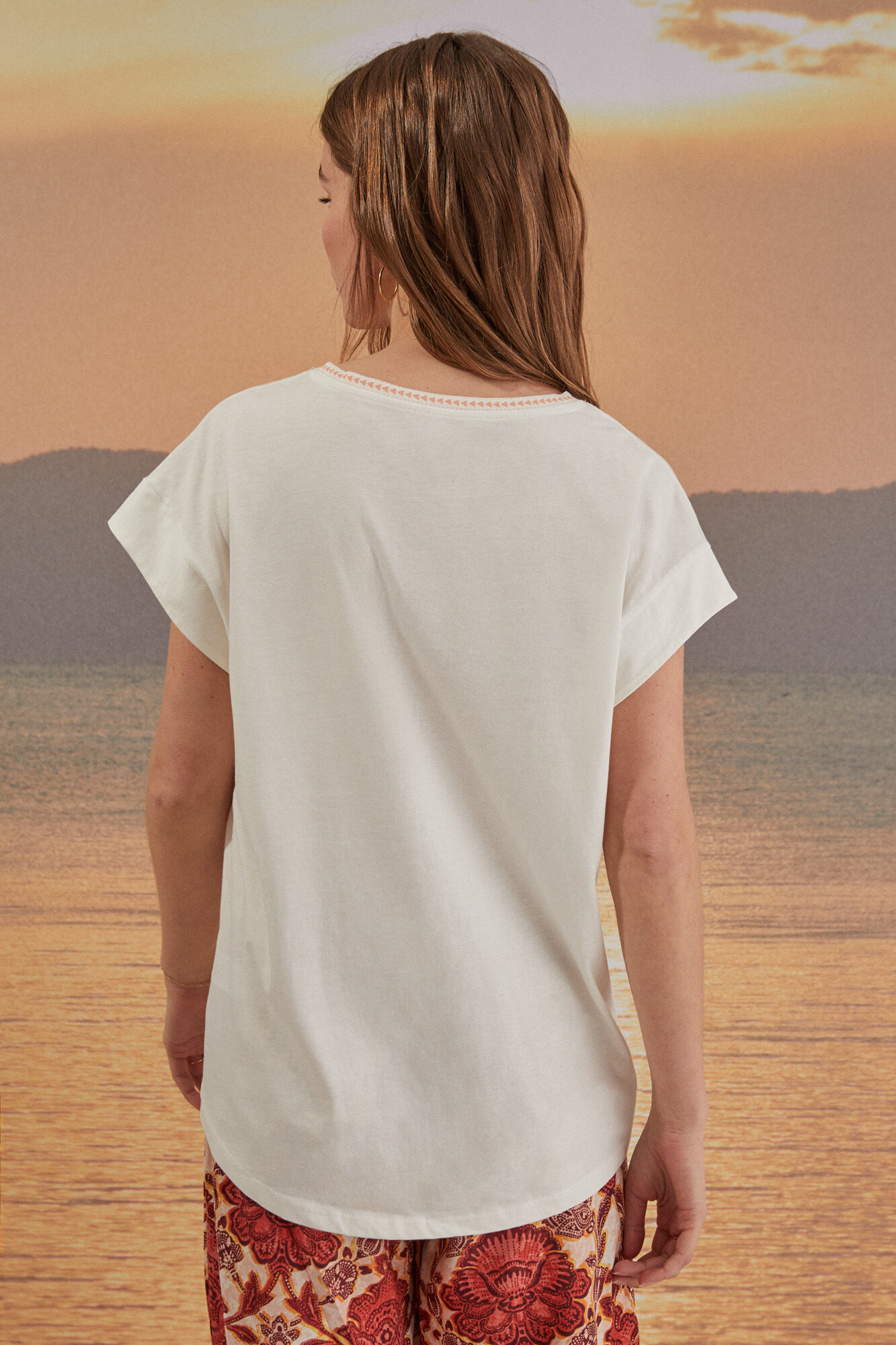 Camiseta bege 100% algodão - bege