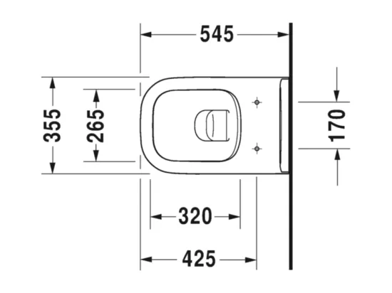 Pack WC suspendu sans bride DURAVIT D-code avec abattant frein de chute synthétique + bati support SIAMP + Plaque de commande blanche