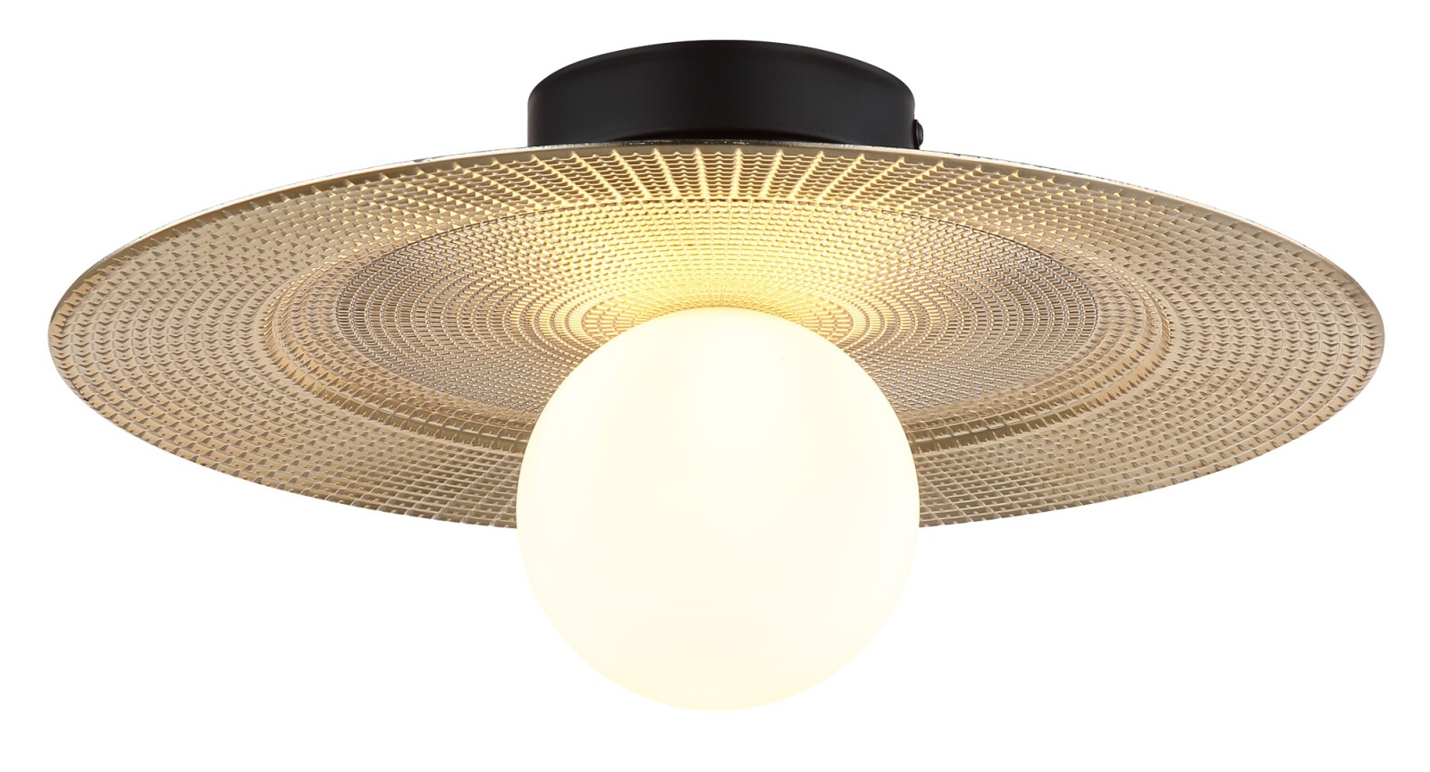 Deckenleuchte - gold - schwarz matt - 33 cm
