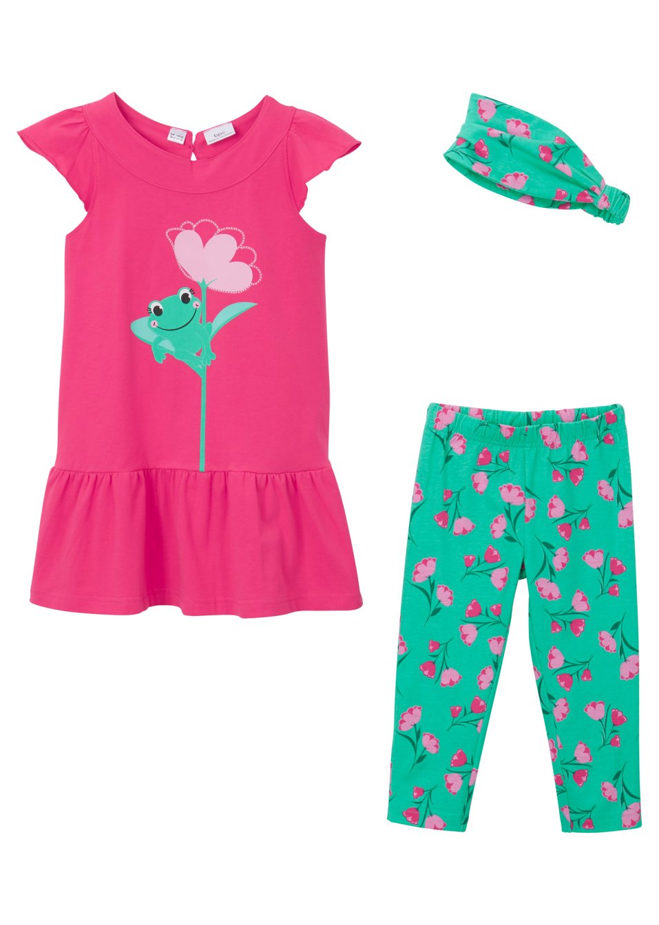 Robe, legging 3/4, bandeau fille (Ens. 3 pces.)